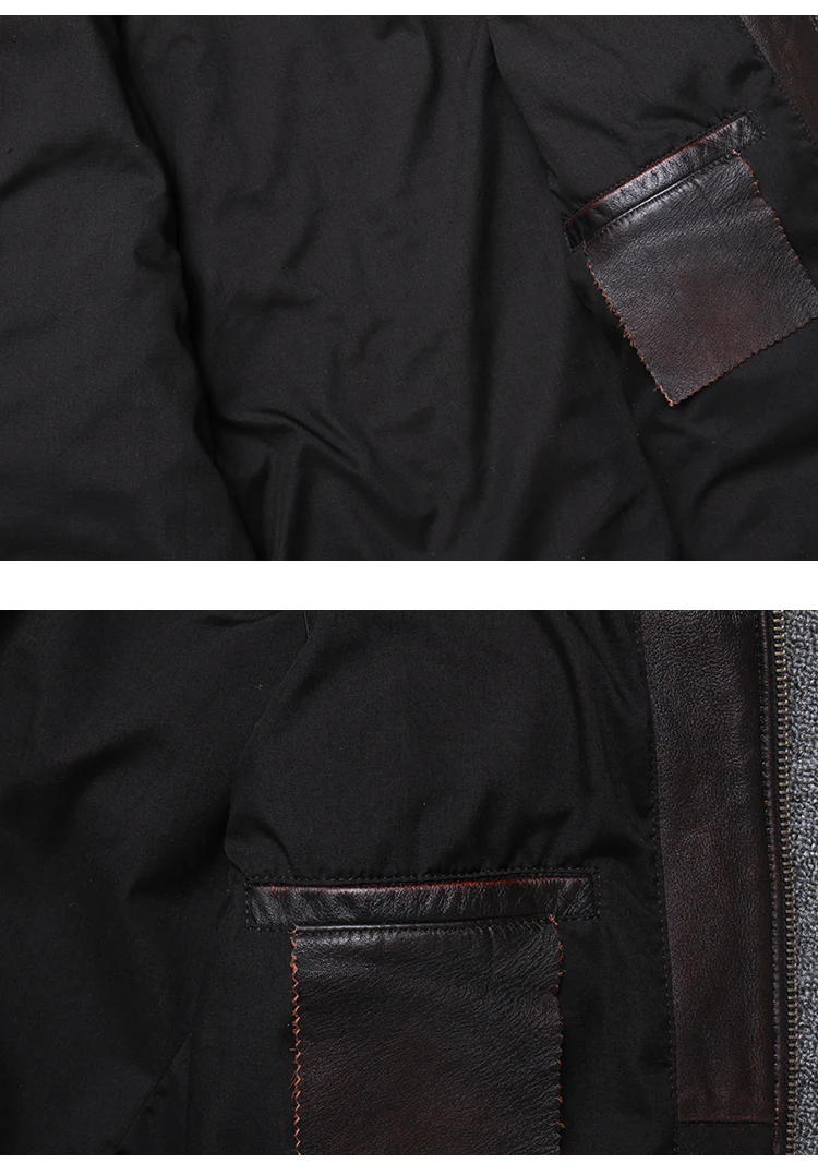 Factory New Men Vintage Red Motorcycle Real Cowhide Rider Winter Russian Coat Free Shipping