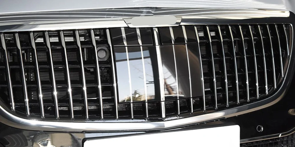 Полностью хромированный гриль GT для Mercedes W222 S Class S350 S400 S450 S500 S680 гриль 2013- передний бампер гоночные решетки с акк