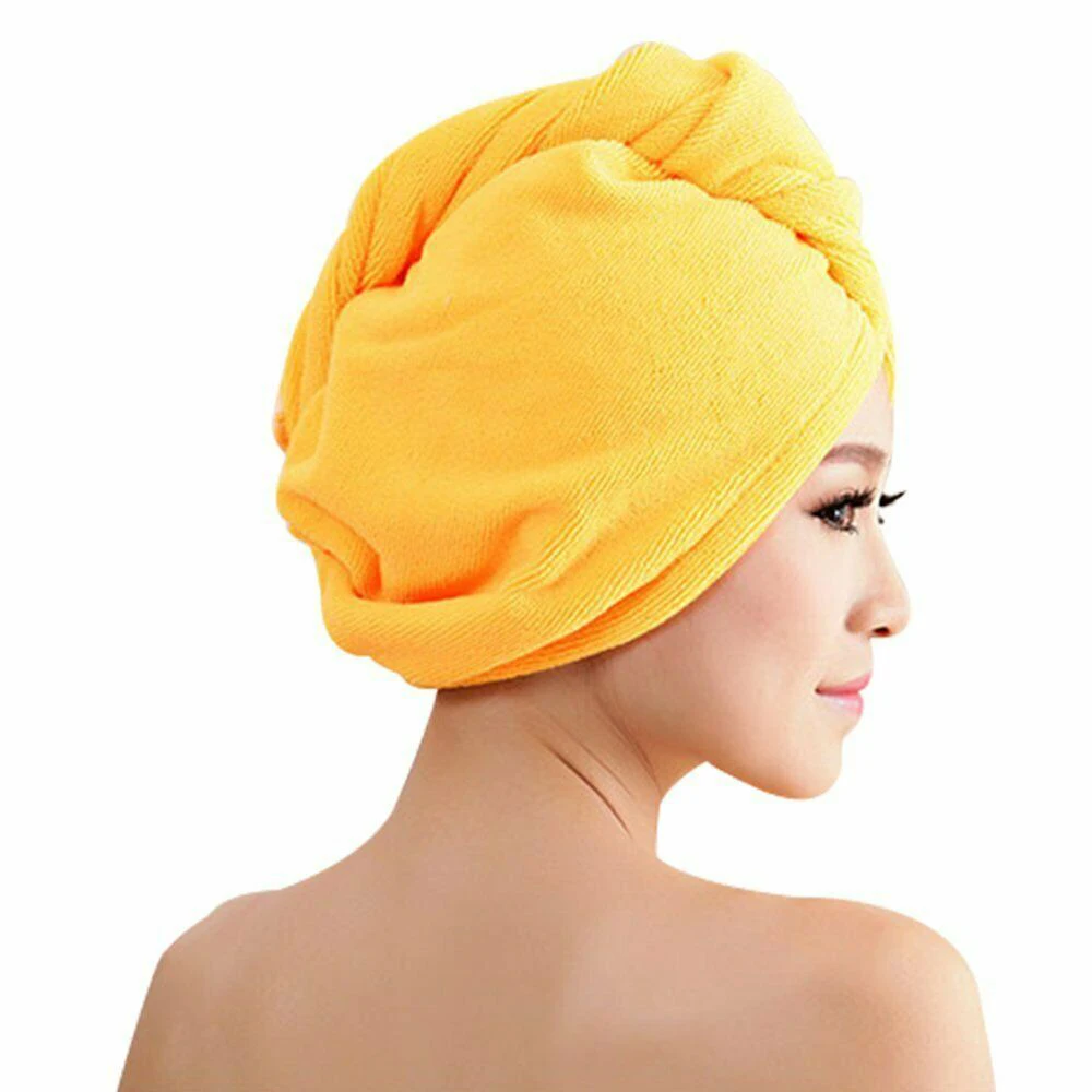 Новое Женское быстросохнущее полотенце для волос Плюс Толстая Абсорбирующая шапочка для душа быстрая мягкая спа ванна