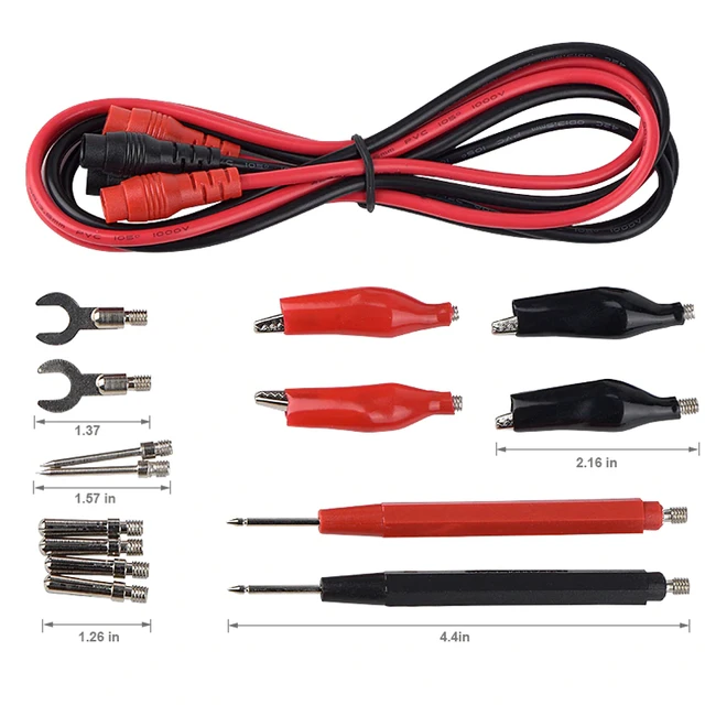 Premium 16-in-1 Multimeter Test Leads Kit, Replaceable Silicone