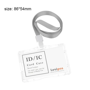 

Acrylic Crystal Staff Access id lanyard Card badge holder for office school Exhibition with custom lanyard neck strap