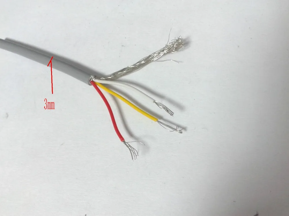 1 Катушка 300 м кабель, 28AWG, 3 ядра, щит, ПВХ кабель 300 в 80 градусов Цельсия для видео Аудио