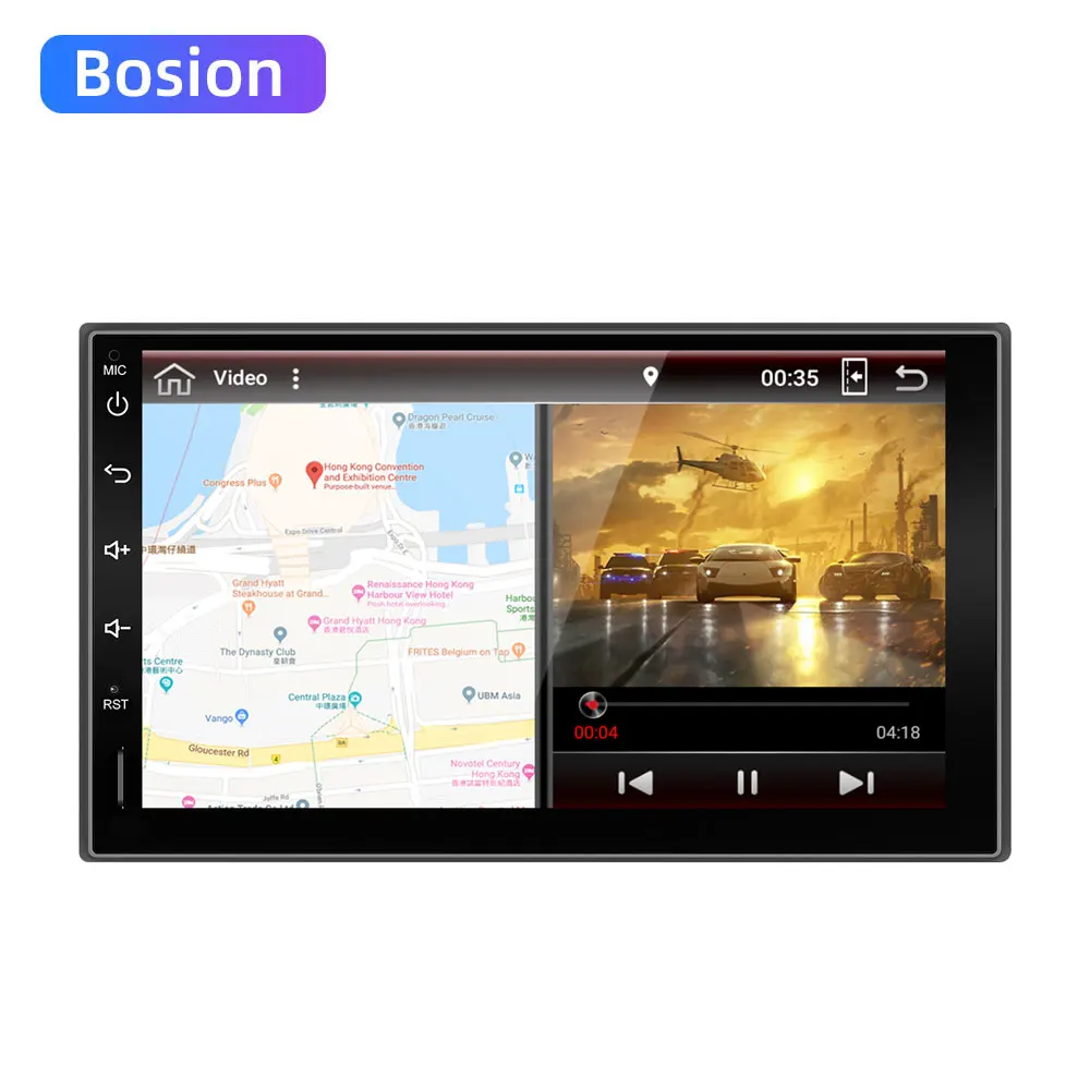 Автомобильный мультимедийный плеер Bosion Android 10 0 7 дюймов DVD радио GPS навигация