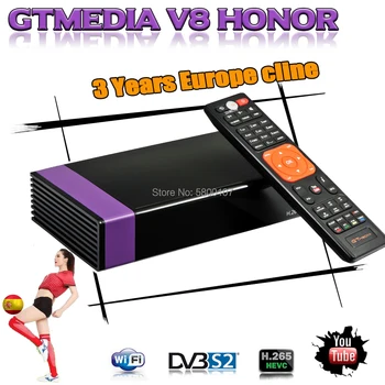 

DVB-S2 Gtmedia V8 Honor satellite receiver GT Media V8 Honor with 3 years Europe cline for Spain Built in wifi GTmedia V8 nova