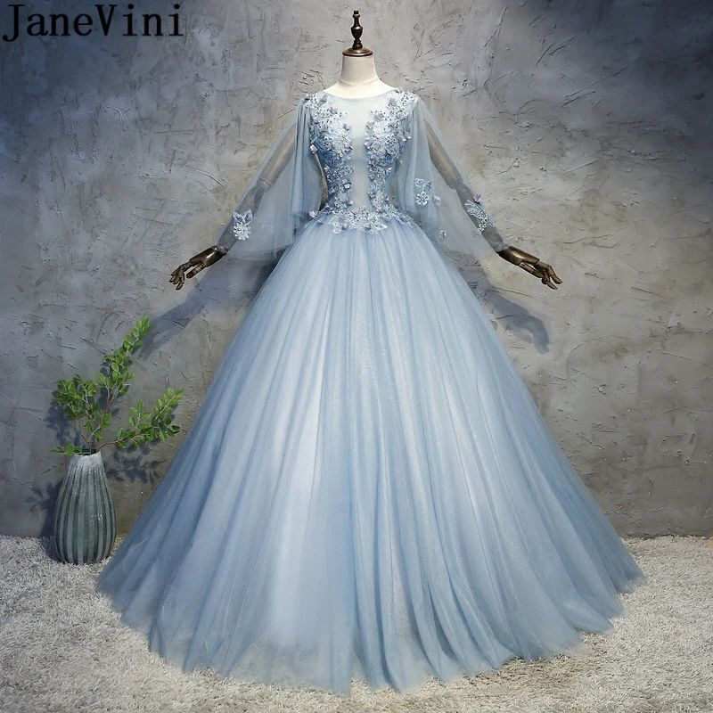 dusty blue quinceanera dresses