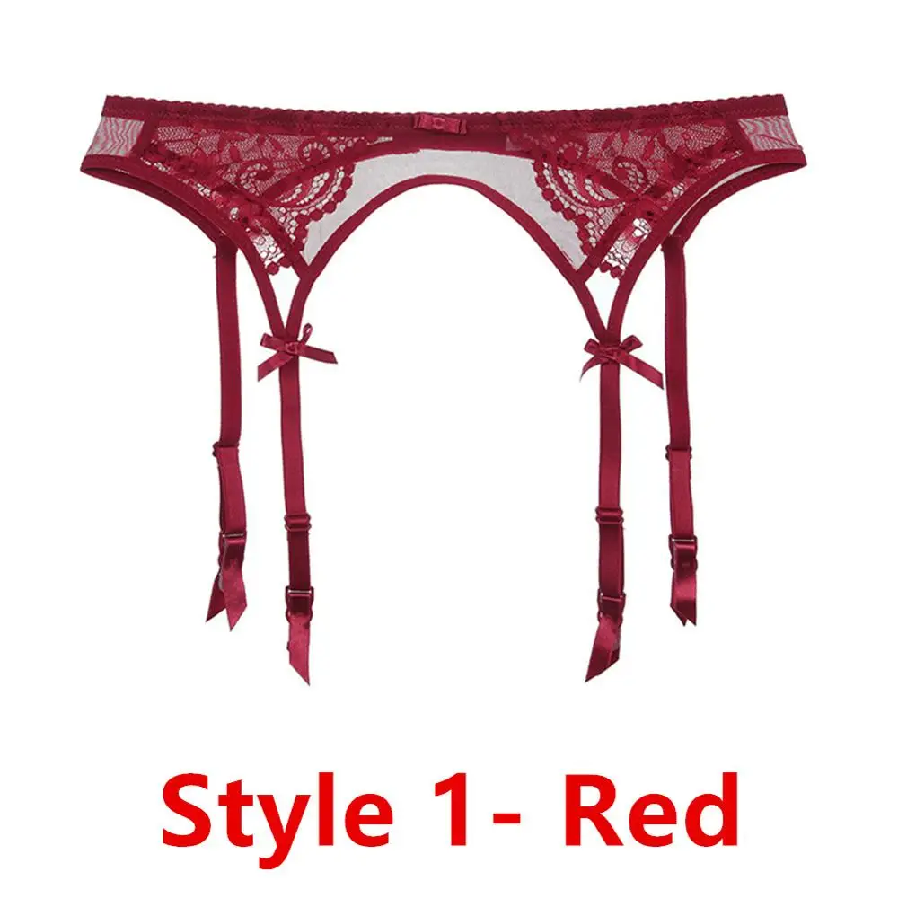 Chinese Red Сексуальные женские кружевные черные/белые/красные брендовые подвязки искушение ультра-тонкие женские шелковые чулки с подтяжками Пояса Свадебные Подвязки пояса - Цвет: Chinese Red