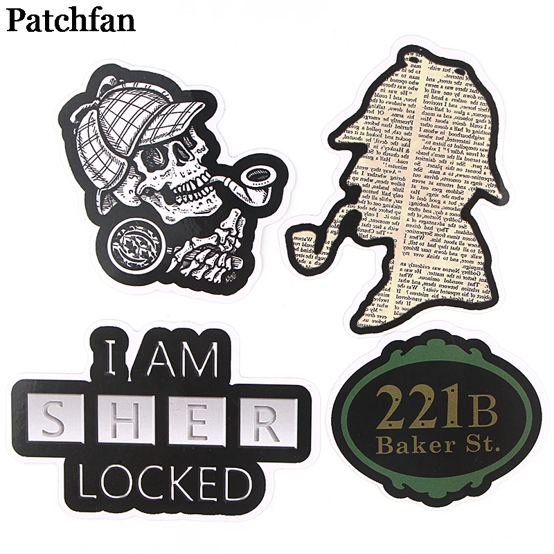 Patchfan 32pcs Sherlock Kids Toy Stickers pack for DIY scrapbooking album car Luggage Phone notebook decals Waterproof A2295