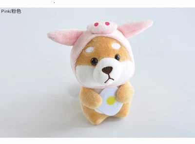 Kawaii Шиба ину одеваются плюшевые игрушки Кот Вышивка поросёнок косплей мягкая кукла-брелок для ключей мультфильм животное собака Детские игрушки в подарок на день рождения