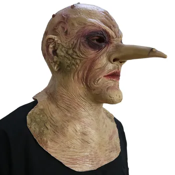 

Halloween devil mask Evil Prop Long nose Old man Horror Horror mask Headgear Full Overhead eagle virus Zombie