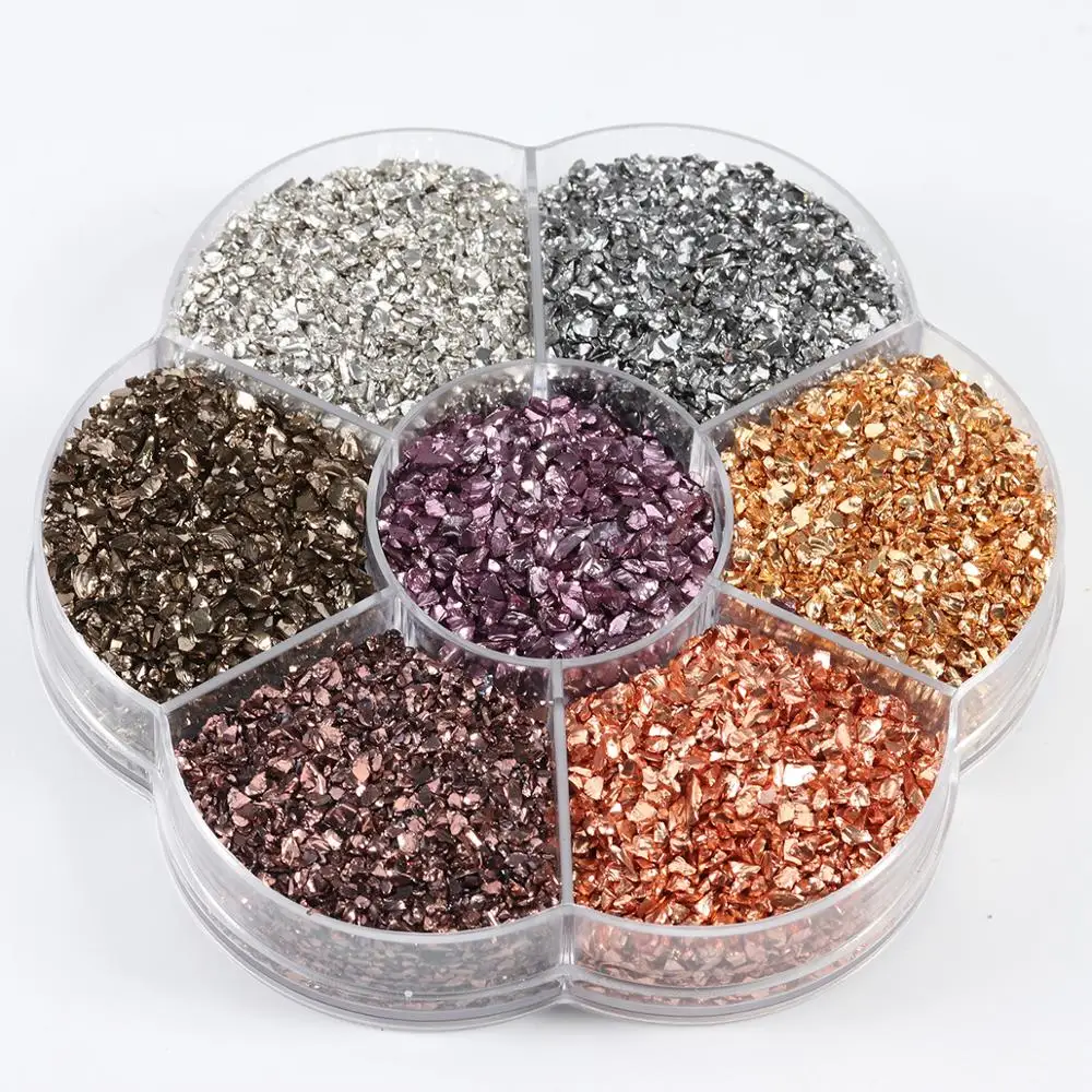 

1Box 7 Colors Nail Rhinestones Metal Beads Studs 3D Nail Art Stones Decors DIY Tips for DIY Earring Necklace Jewelry Makiing