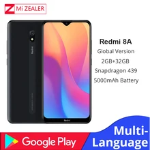 Глобальная версия, Xiaomi Redmi 8A, 2 Гб ОЗУ, 32 Гб ПЗУ, Snapdragon 439, камера 12 МП, аккумулятор 5000 мАч, смартфон, Восьмиядерный телефон