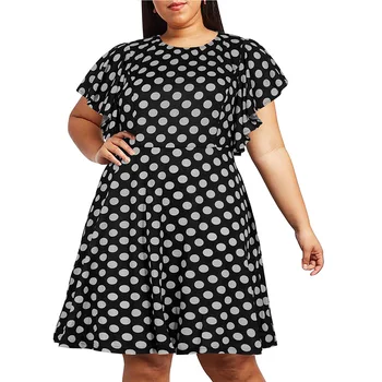 

Big size 9XL Woman Summer dress Loose sexy short Lotus leaf sleeve plus size dresses women clothing 9XL party dress vestidos