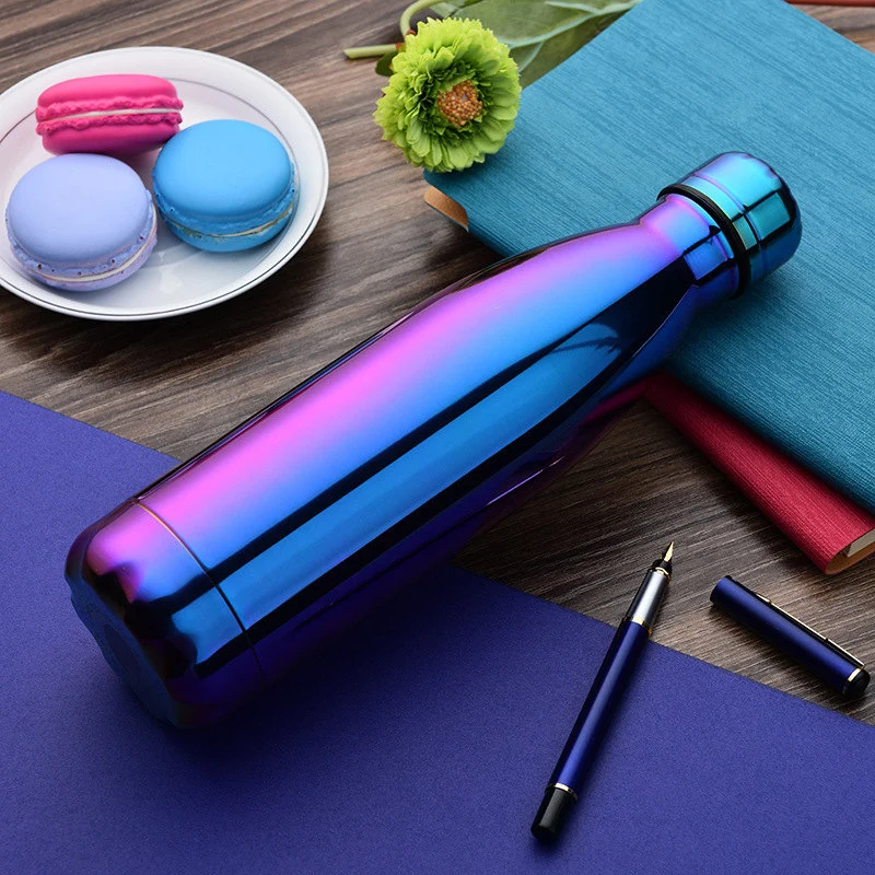 Stainless Steel Water Bottle Insulated Vacuum Flask Thermos Protein Shaker Rose Gold Drink Bottle For Water Sport Cup Coffee Mug
