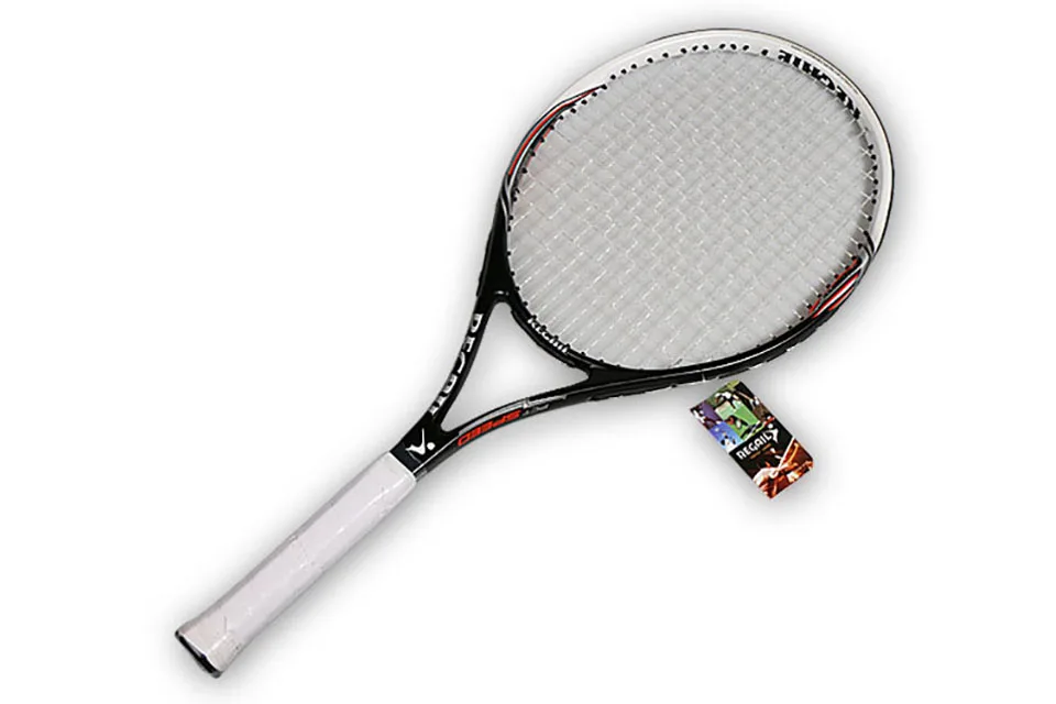Супер качество, 1 шт., углеродное волокно, теннисные ракетки, ракетки, оснащенные бесплатной сумкой для игры в матч, тренировки - Цвет: Черный