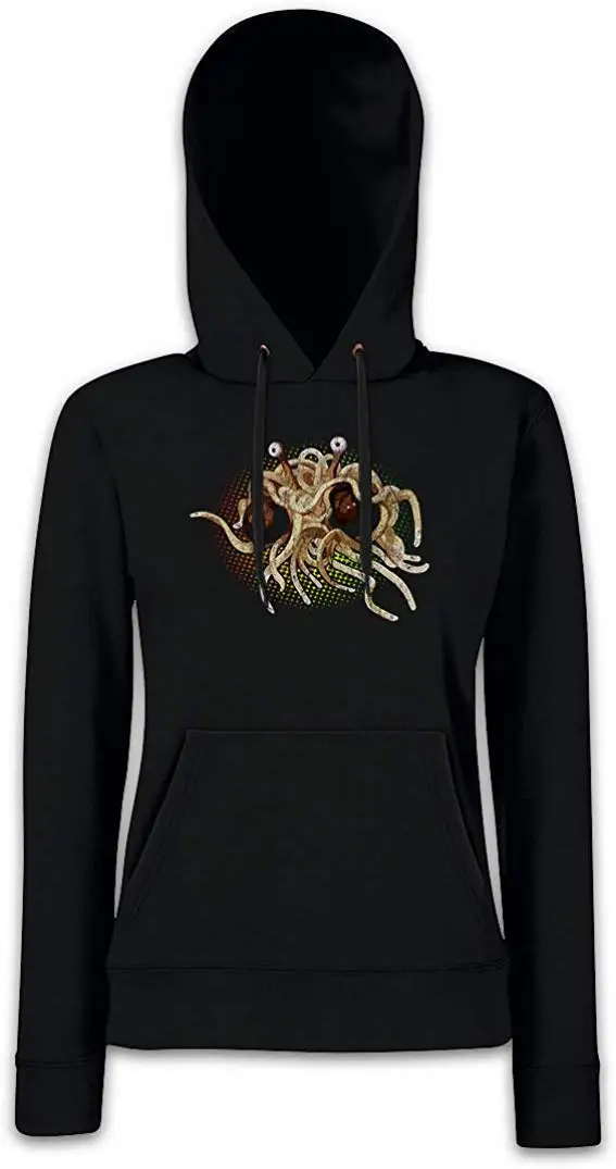 Urban Backwoods Flying Spaghetti Monster Женская толстовка с капюшоном пуловер |