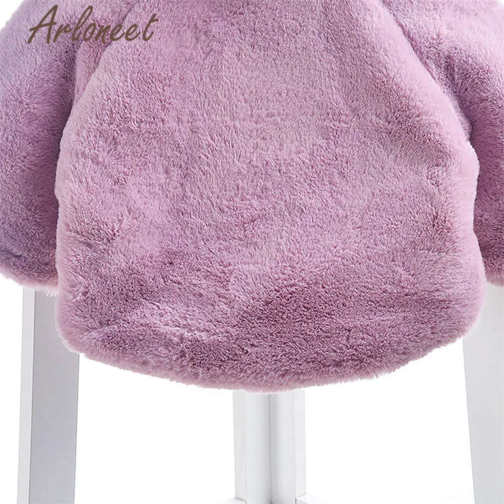 ARLONEET Cartoon Coats Baby Girls Warm Winter Thick Coat Bow Hairball Outerwear Cotton Cloak Toddler Baby Coat Girls Outerwear