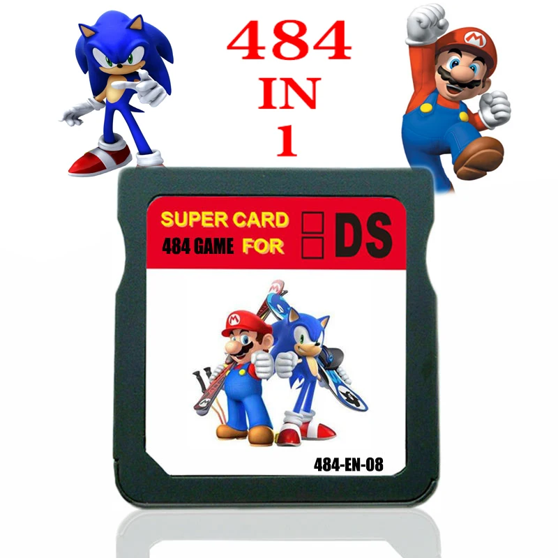 2021 Новое поступление картридж для игр DS 484 в 1 Nintendo NDS Game 2DS 3DS New NDSI Sonic Mario Vedio подарок