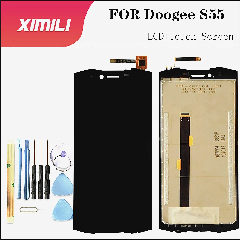 

5.5 inch100% Tested LCD Display Screen For Doogee S55 LCD Display With Touch Screen Complete assembly For Doogee S55Lite +Tools