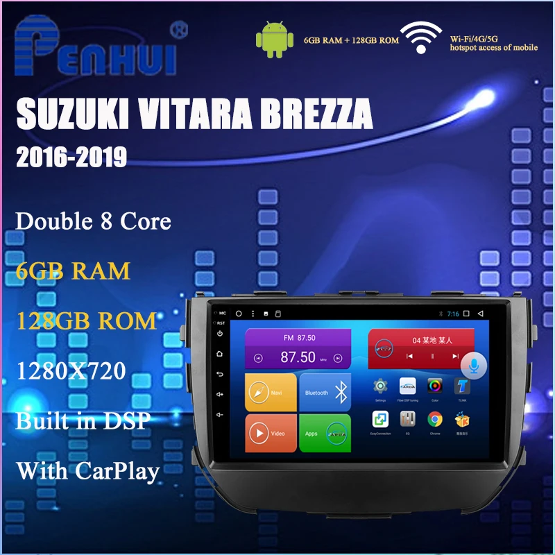 

Android Car DVD For Suzuki Vitara Brezza (2016-2019)Car Radio Multimedia Video Player Navigation GPS Android 9 Double DIn