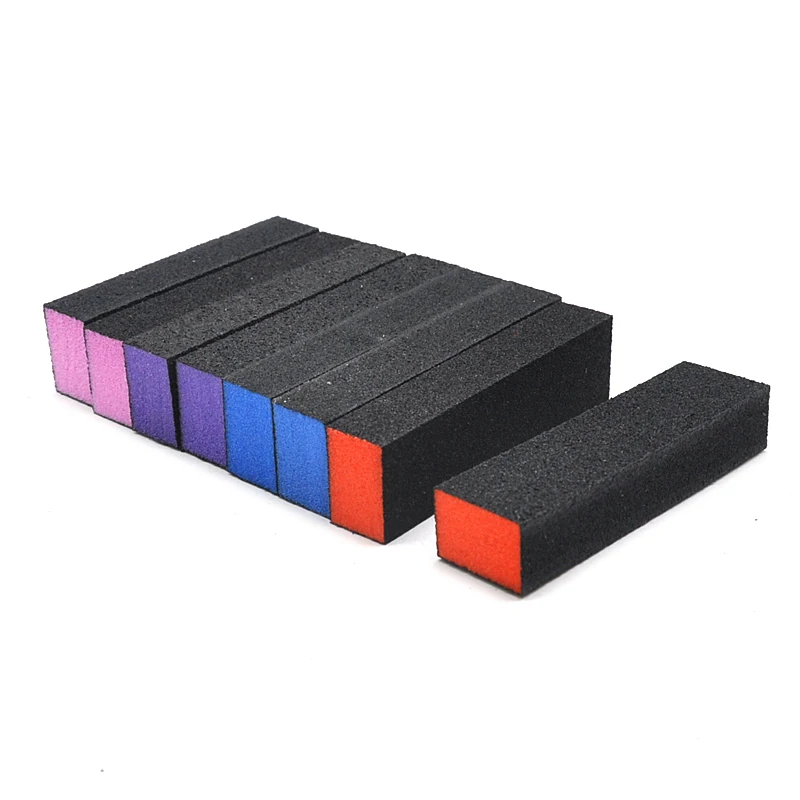 50 Pcs/lot Black Sanding Nail File Block Colorful Sponge Buffer Block UV Gel Polishing Nails Accessories Tools Manicure Kit