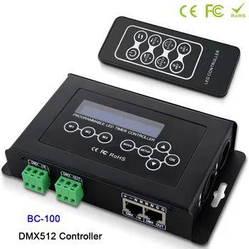 

BC-100 DC9V led RGB Controller DMX512 signal 170 Pixels Light Controller LCD Display+RF Wireless Remote for led strip moudle