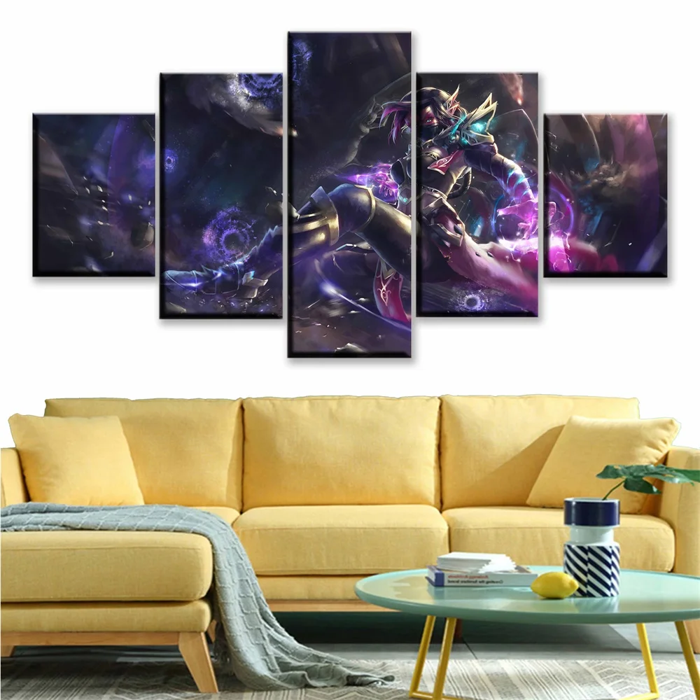 Home Decor Modular Canvas Picture 5 Piece Dota 2 Templar Assassin Game Painting Poster Wall For Hom