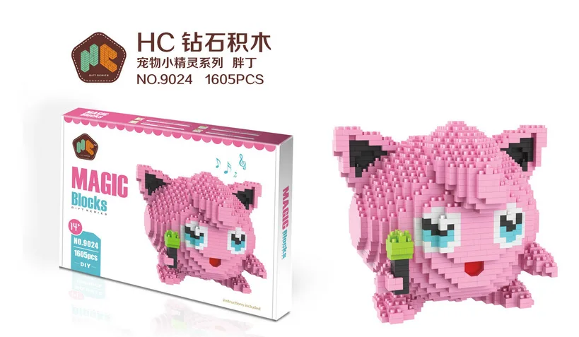 

HC Building Blocks Fight Inserted Small Particles of Diamond Building Blocks Anime Children'S Educational Toy Mary Yoshi Jiggly