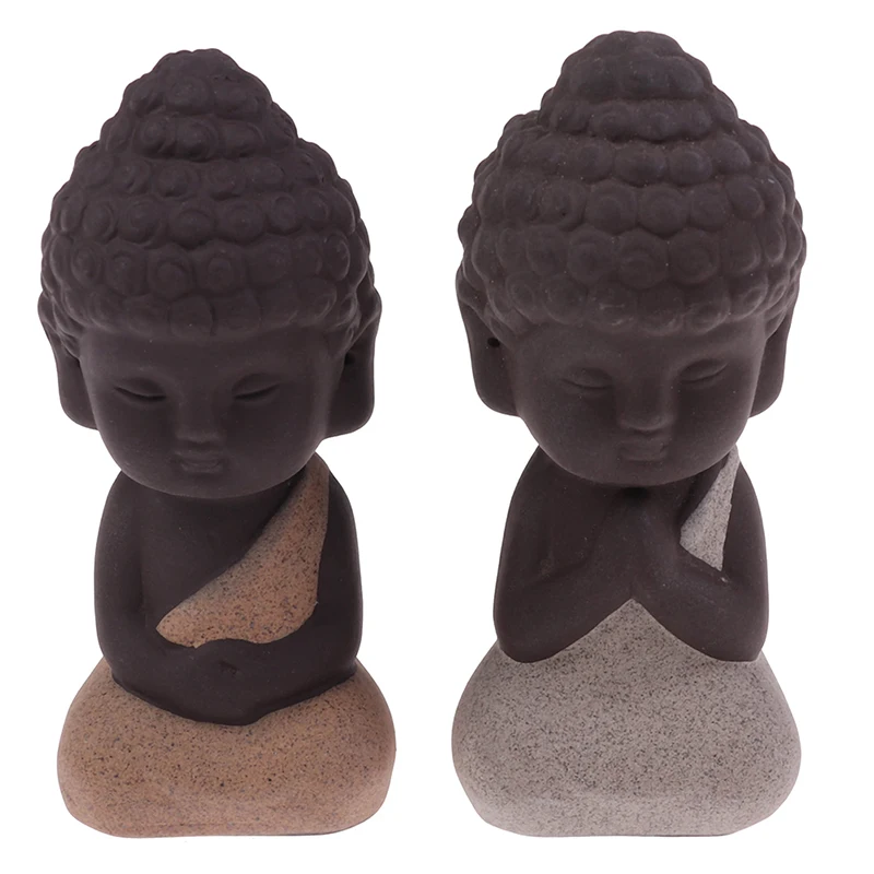 Буддизм маленький медитационный монах маленькие статуи миниатюрные ремесленные статуи Будды глиняные мини китайские дзэн-буддизм монахи