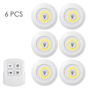 

LED Puck Light Remote Controller Brightness Adjustable Wireless Touch Sensor Control Night Lamp Cabinet Lighting 3 Pack