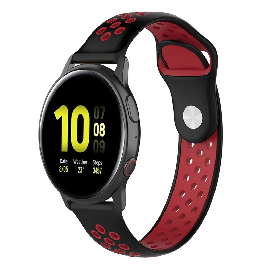 Ouhaobin силиконовый ремешок для samsung Galaxy Watch Active 2 40 мм/44 мм дышащий спортивный браслет 20 мм 1011#2