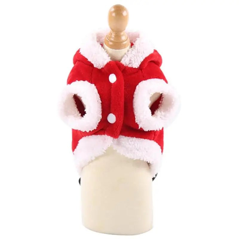 Рождественская одежда для домашних животных, для собак Олени Санта-Клауса милый костюм с изображением котенка Наряжаться пальто Зимняя теплая толстовка для маленького щенка большая рождественская одежда для домашних животных