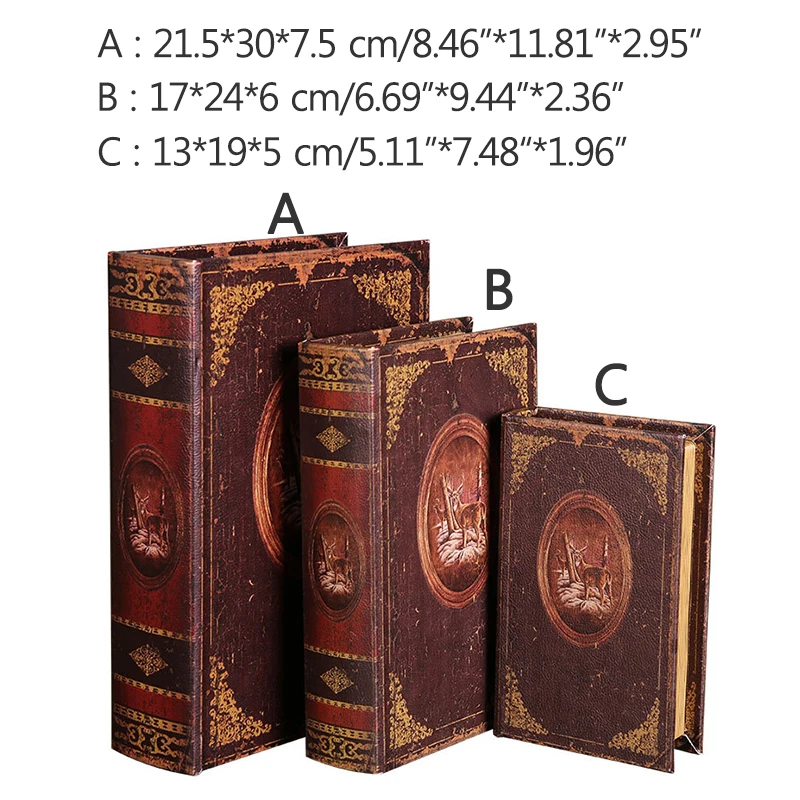 Винтажные деревянные поддельные книги антикварное украшение деревянная фигурка