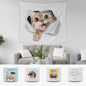 

Cartoon Cat Alphabet Series Tapestry Wall Hanging Living Room Decoration Crafts 100% Polyester