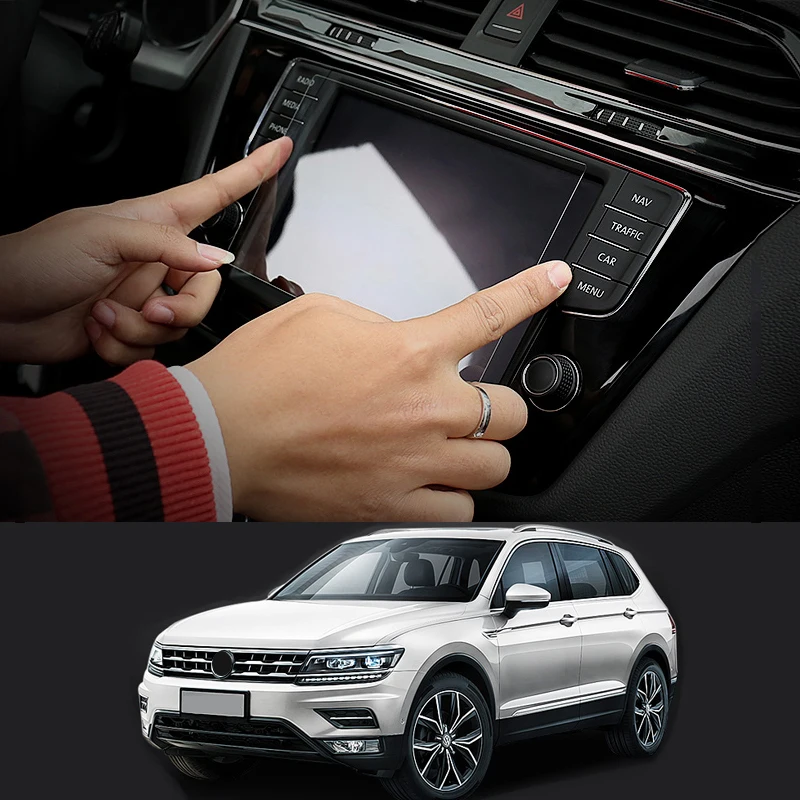 Pellicola protettiva per schermo GPS per navigazione auto in vetro  temperato per Volkswagen VW Tiguan 2 MK2 Allspace 2016-2018 2019 2020  accessori