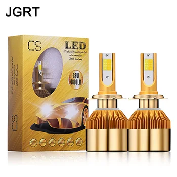 

2 color temperature H11 H7 H4 H1 9006 9005 9012 LED headlight bulbs 100W pair 8000LM 6000K, bright headlights fog bulb
