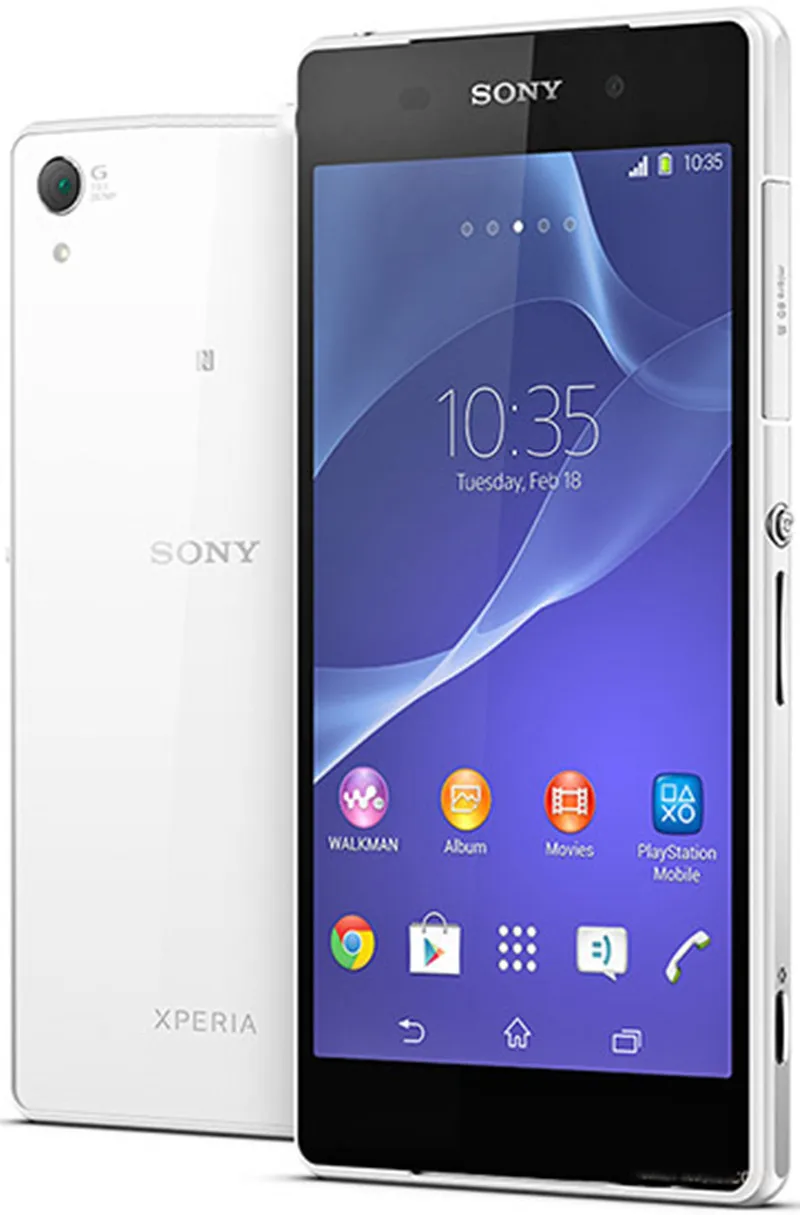 Sony Xperia Z2 D6503 разблокированный 4G LTE Android четырехъядерный ОЗУ 3 Гб ПЗУ 16 Гб 5,2 дюйма Поддержка NFC мобильного телефона - Цвет: Белый