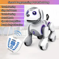 Puzzle Early Education Remote Control Robot Dog Intelligent Programming Touch Sense Singing Dancing Electric Smart RC Dog Pet 1