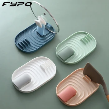 

Fypo Foldable Spatula Ladle Shelf Spoon Rest Pot Lid Holder Rack Cover Strainer Pad Kitchen Multifunction Stand Containers Tool