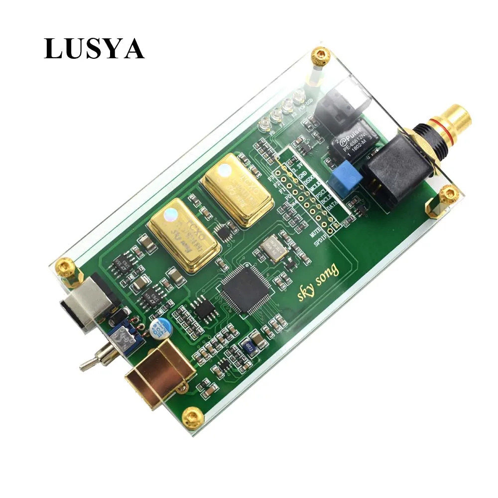 Lusya XMOS XU208 Asynchronous USB Coaxial Fiber Output Digital Interface IIS DSD256 Spdif Dop64 With Acrylic Sheet A6-018