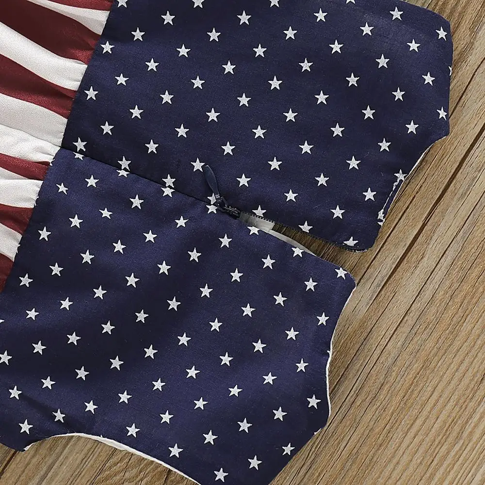 Fourth of July Newborns Baby Bodysuits for Girls Summer Sleeveless Body Tops Clothes Cotton Toddler Infant Jumpsuits 4th of July