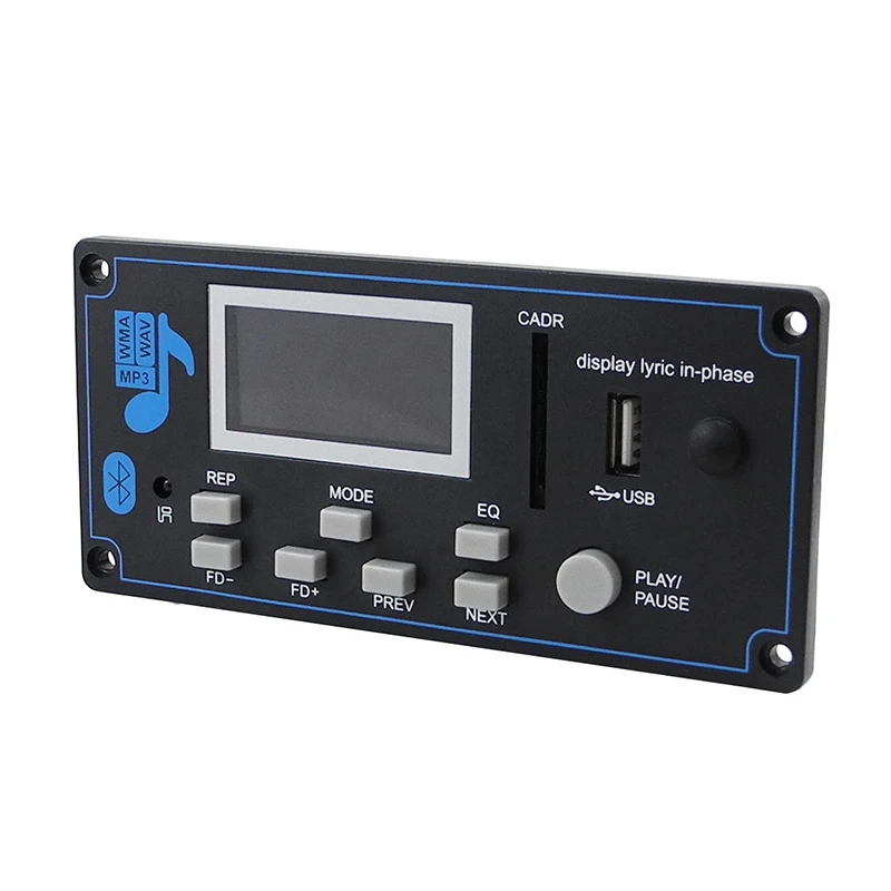 Модуль Поддержка FM Радио MP3 плеер аудио AUX USB с лирикой дисплей 12 В ЖК Bluetooth MP3 декодер доска WAV WMA декодирование