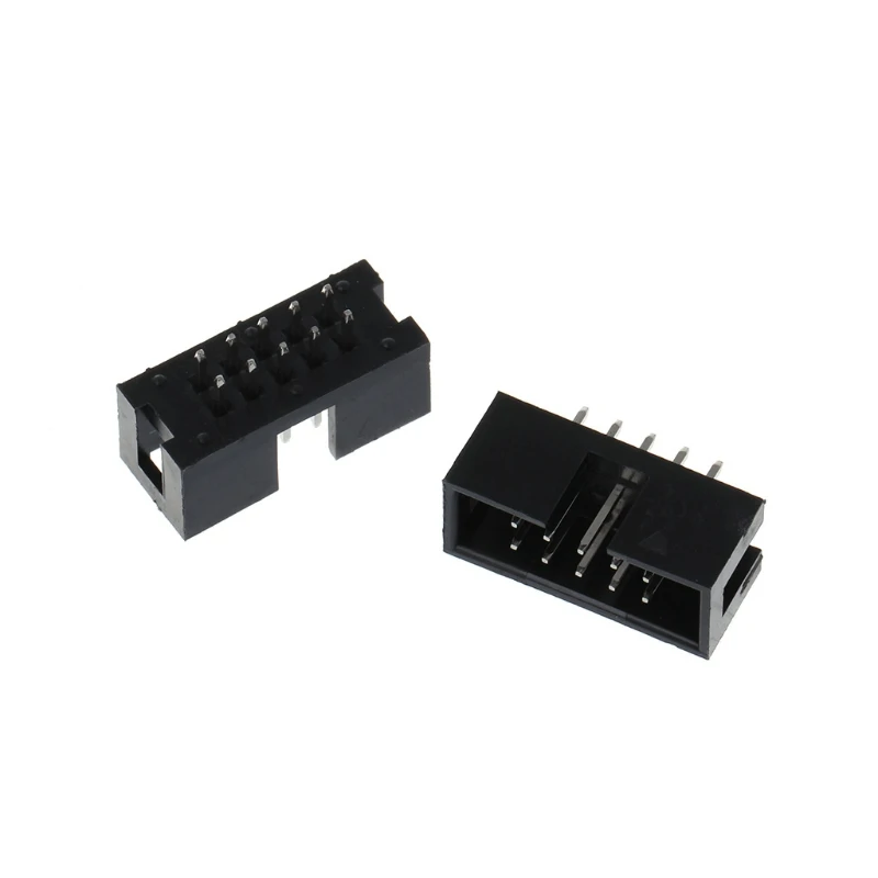 10 шт. DC3 Pin 2x5 двухрядный 2 54 мм прямой штырьковый разъем IDC Box | Обустройство дома