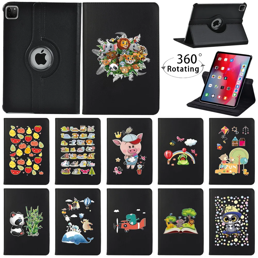 

360 Rotating PU Leather Stand Cover for Apple Ipad Air 1/2 9.7"/Air 3 10.5"/Air 4 10.9" Tablet Case with Wake-up Function