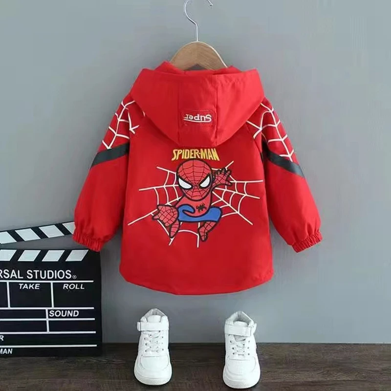 Outerwear & Coats hot Autumn Children's Cartoon Mickey Minnie Spiderman Elsa Jacket Spring Baby Boy Girl Outing Clothes Kid Zipper Outwear Hooded 1-8Y best wool coats Outerwear & Coats