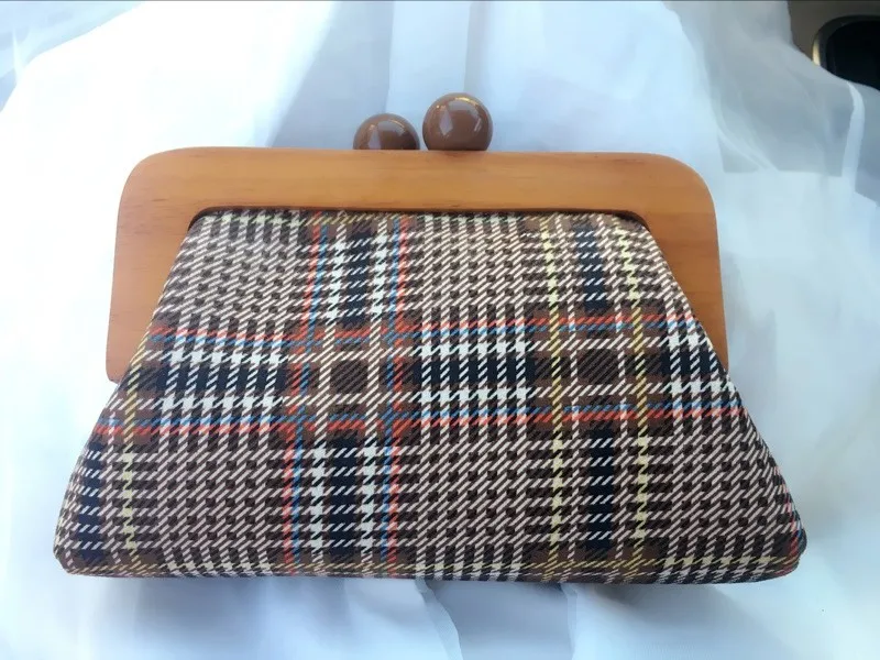 1 шт. 19.5X15cm кошелек деревянная Сумочка с закрытыми рамами сменная Дамская сумка