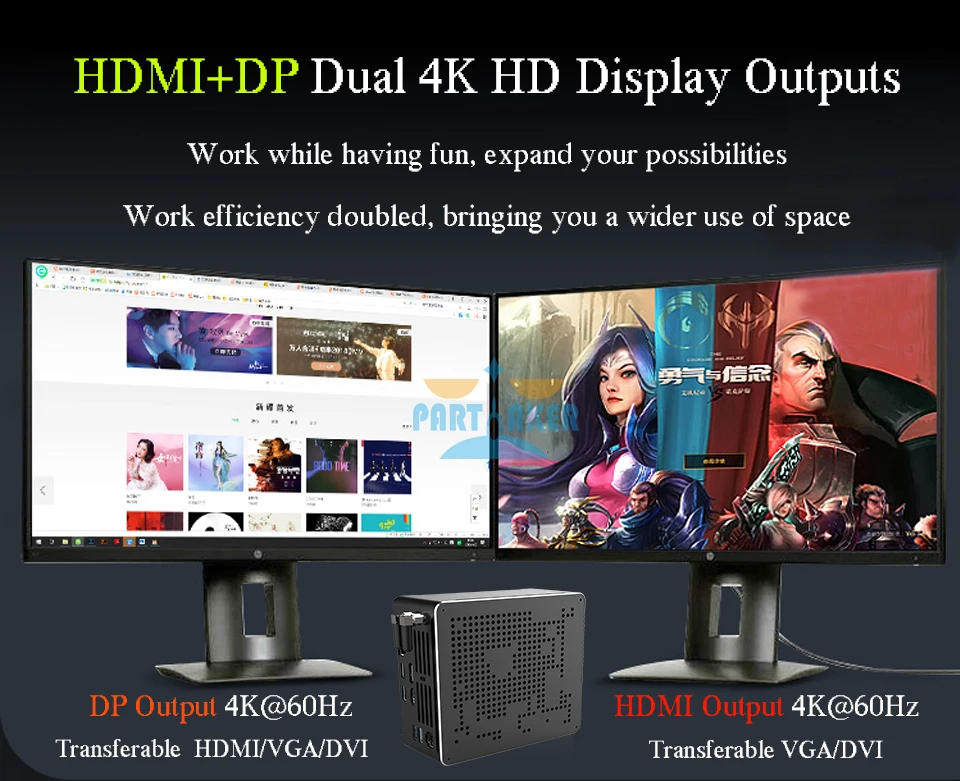 High-Performance Dual LAN Gaming Mini PC with Xeon E Processors, DDR4 Memory, M.2 NVMe, Windows 10/Linux, 4K HTPC, HDMI, DP, and WiFi Connectivity. Description Image.This Product Can Be Found With The Tag Names Barebone Mini PC, Computer Office, Dual lan gaming mini pc