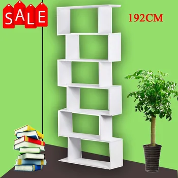 

Bookshelf Bookcase 6 Shelves Livingroom/ Study Room Creative Art Display Decorative Bookshelf