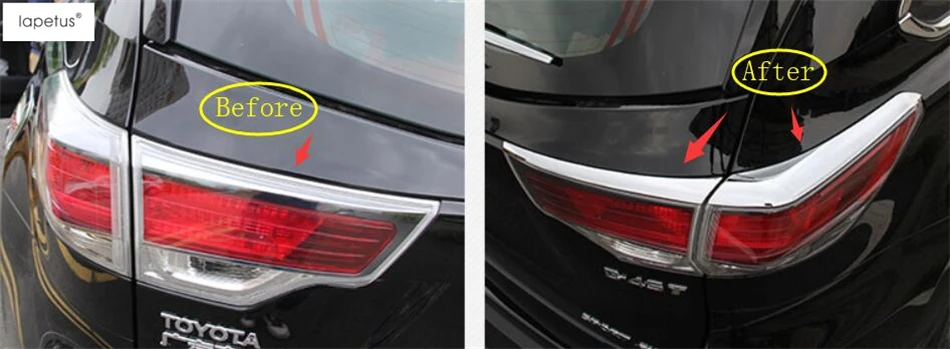 Lapetus аксессуары для Toyota Highlander Kluger сзади для задней двери светильник лампа ВЕКО для бровей литья Накладка