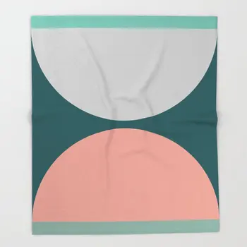 

Abstract Coral Fleece Design Abstract Geometric Semicircle Blankets Sofa Throw Blanket 125x200 Fleece Bed Throws
