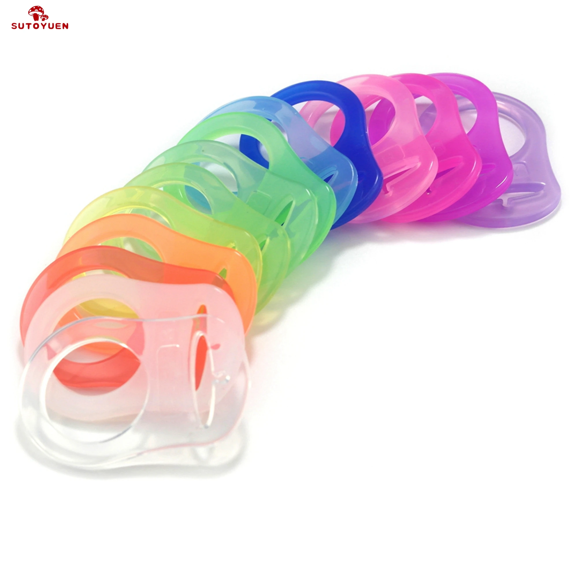 30Pcs BPA Free Silicone Baby Button Pacifier Adapter Rings Dummy Mam Holder Clip Chain For NUK Napkin Maam O Ring